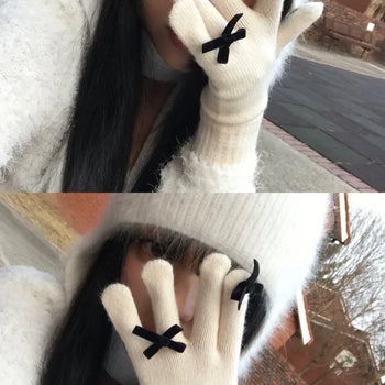 Finger Ribbon Gloves (3 colors)
