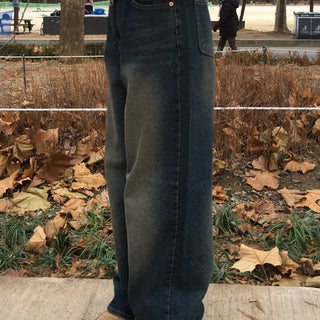 Loose Deep Blue Washed Denim