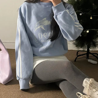 Dolphin Pinstripe Sweatshirt