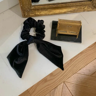 Velvet ribbon scrunchie