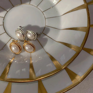 Antique pearl earrings