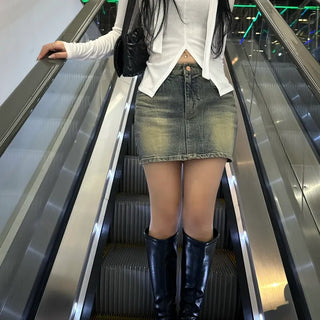 Fair Vintage Washed Mini Skirt