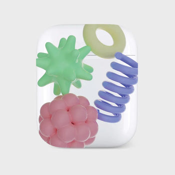 Rolling 3D Object White AirPods Case