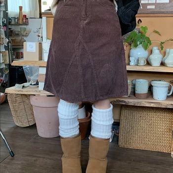[OOTJ] Katsumi Corduroy Midi Skirt