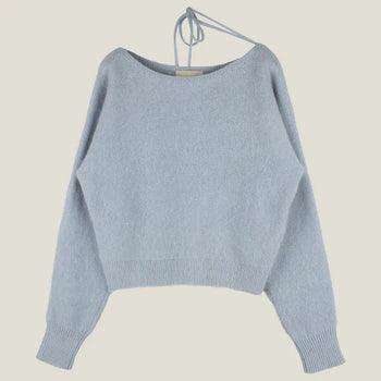 Comma Off-Shoulder String Knit
