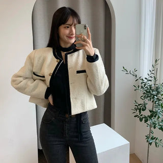 Rose Wool Contrast Tweed Jacket