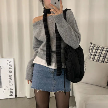 [Loose Fit/Cinched Waist] Cozy Wool Boat Neck Knit (5 colors)