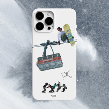 Ski Resort Winter Snowboard Matte Hard iPhone Case