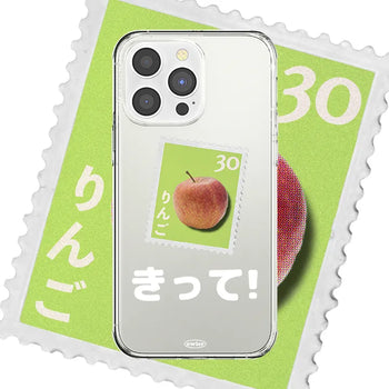 Japanese Apple Stamp Transparent Jelly iPhone Case
