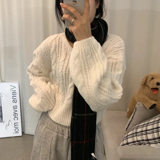 [High Demand] Cozy Cable V-Neck Knit (7 colors)