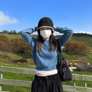Wool Crop Heather Loose Fit Knit