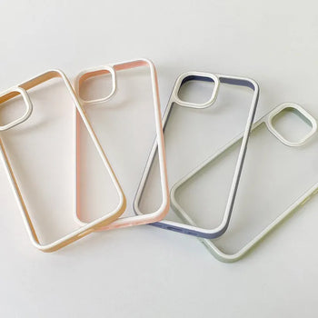 Colored Border Protection Transparent Jelly iPhone Case