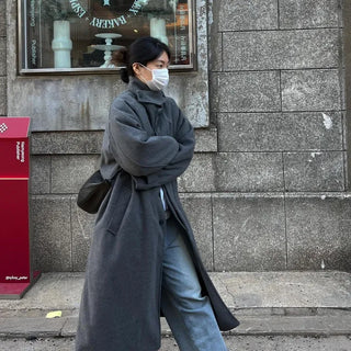 Unisex Quilted Maxi Balmacaan Oversized Coat