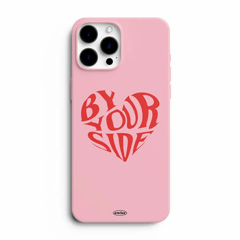 By Love Pink Heart Lettering Hard iPhone Case