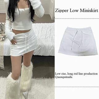 Daily Simple Sweatskirt  Mini Skirt Essential Skirt Built-in Shorts Low-Rise Elastic Waist Tracksuit Training Skirt Cotton Skirt Y2K Spandex Slim Fit Delicate Fit
