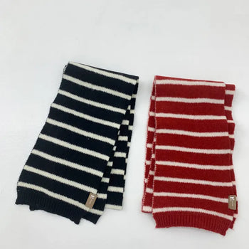 Cream striped scarf
