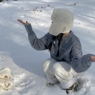 Moonz Boa Fleece Earflap Hat / 2 Colors / Super soft and warm