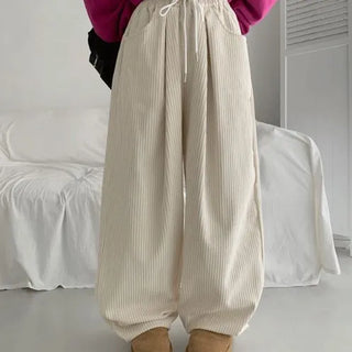 [UNISEX] Tanger Corduroy Elastic Waist Wide Pants