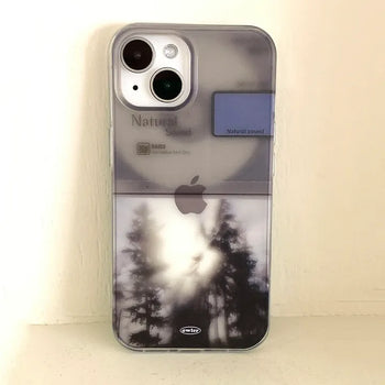 CD Tree Cut Aesthetic Translucent Jelly iPhone Case