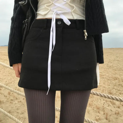 Wool mini skirt (2 colors)