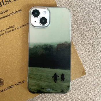 Green Field Aesthetic Translucent Jelly iPhone Case