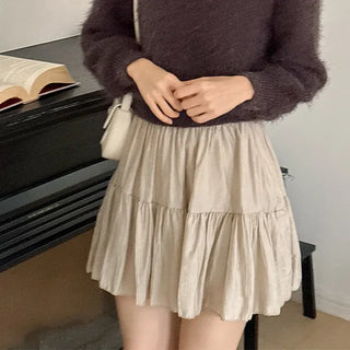 Forty Satin Flare Tiered Mini Skirt