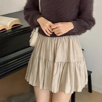 Forty Satin Flare Tiered Mini Skirt