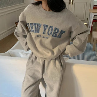 New York Check Double-Fleece Sweatshirt