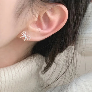 Double Ribbon Design Earrings