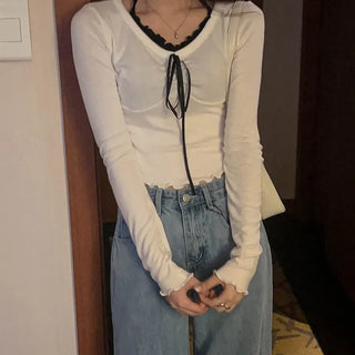 And Halterneck Ribbon Tee