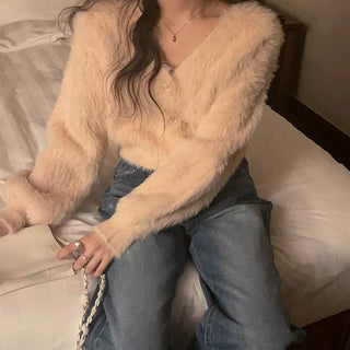 Delicate Liz Angora Cardigan