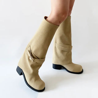 Suede Leg Warmer Long Boots