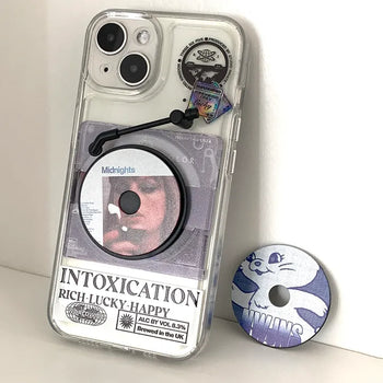 Newgene CD Player Y2K Transparent Full Cover iPhone Case