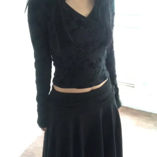Jacquard Flower Wrap T-shirt
