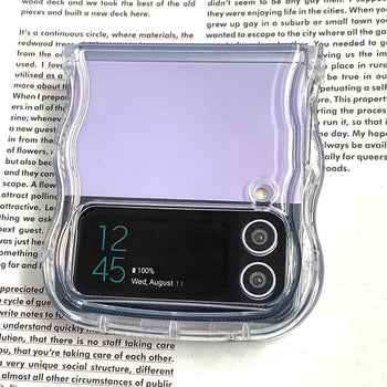 Soft Wave Transparent Galaxy Z Flip Case