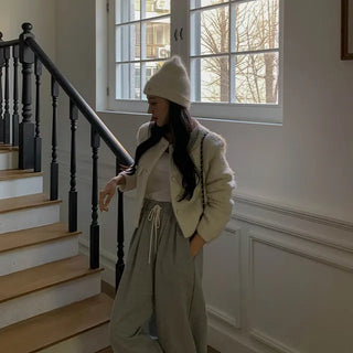 Shaped wool tweed jacket