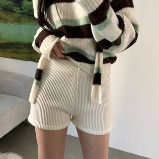 [Slimming] Ribbon Knit Shorts (3 colors)