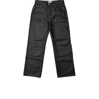double knee leather pants