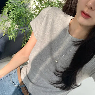 Spandex Crop Short Sleeve T-shirt