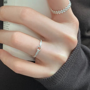 round ring belt cubic zirconia ring