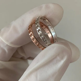 Slim Chain Bar Layered Ring