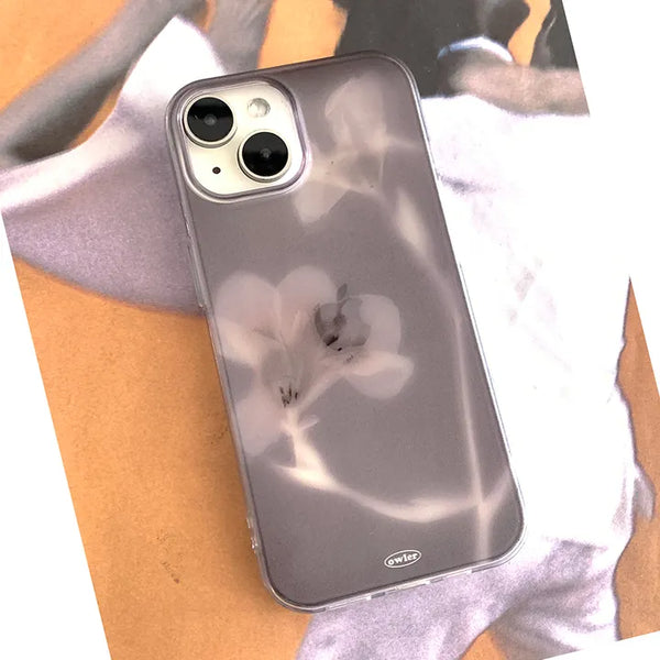 Subtle Flower Translucent Jelly iPhone Case