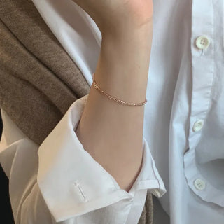 Twisted Knot Bracelet Silver Rose Gold