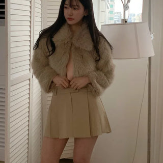Mute Collar Fur Jacket