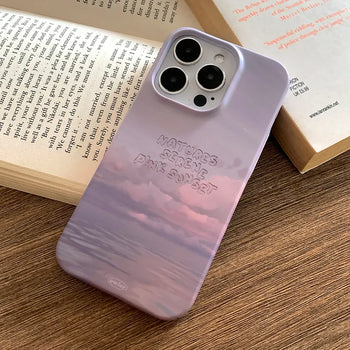 Sunset-inspired Lettering Matte Hard iPhone Case