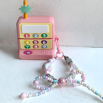 Mini-me Keyring Set Pink Phone Silicone AirPods Case
