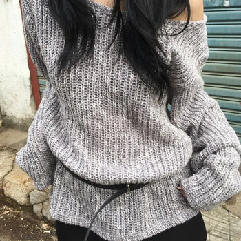 Wool One-Shoulder Knit