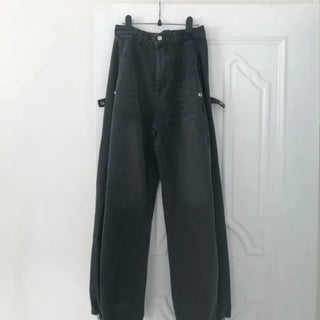 Side Snap Balloon Denim Pants