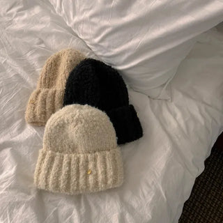 Wool Gold Boucle Beanie