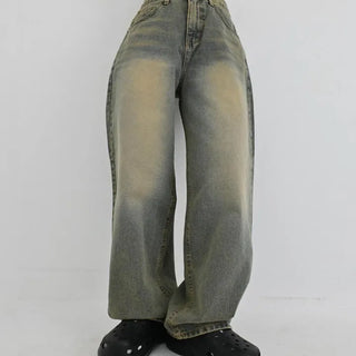 Grayish wide long pants